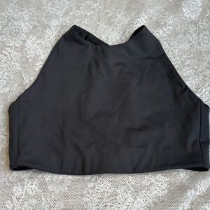 Girlfriend Collective Midnight Black Sports Bra High Neck Topanga Gym Top